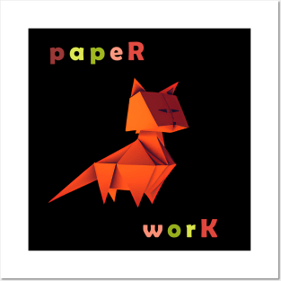 Geometric Cat abstract and colorful origami style Posters and Art